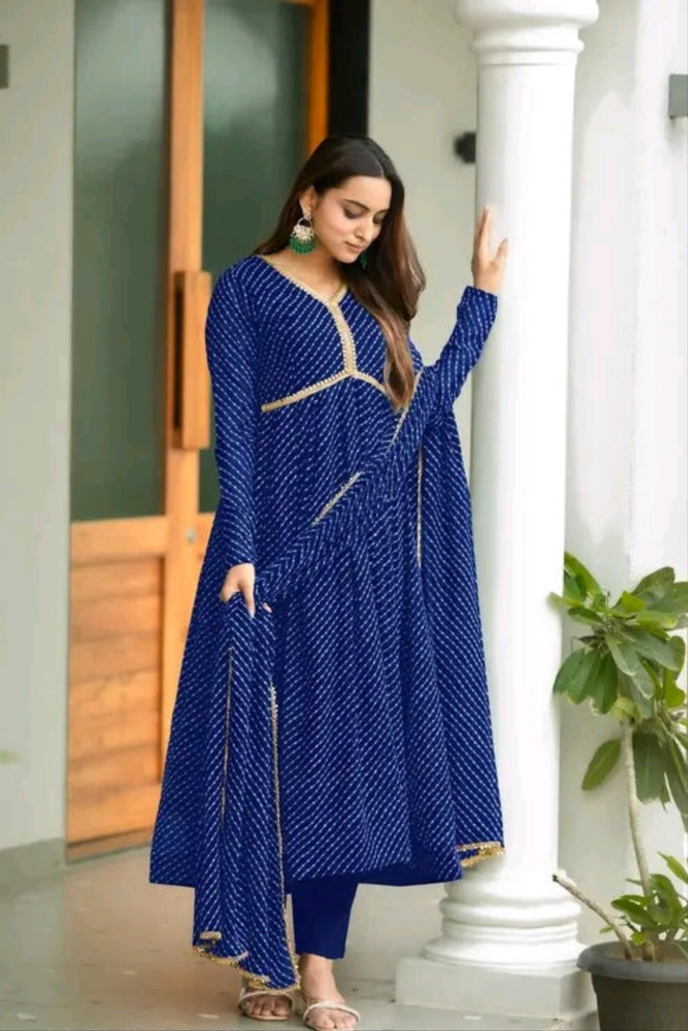 Leheriya Kurti with Dupatta