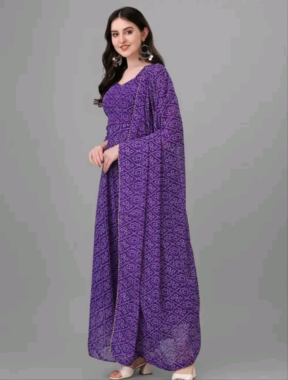 Bandhni Anarkali Suit set