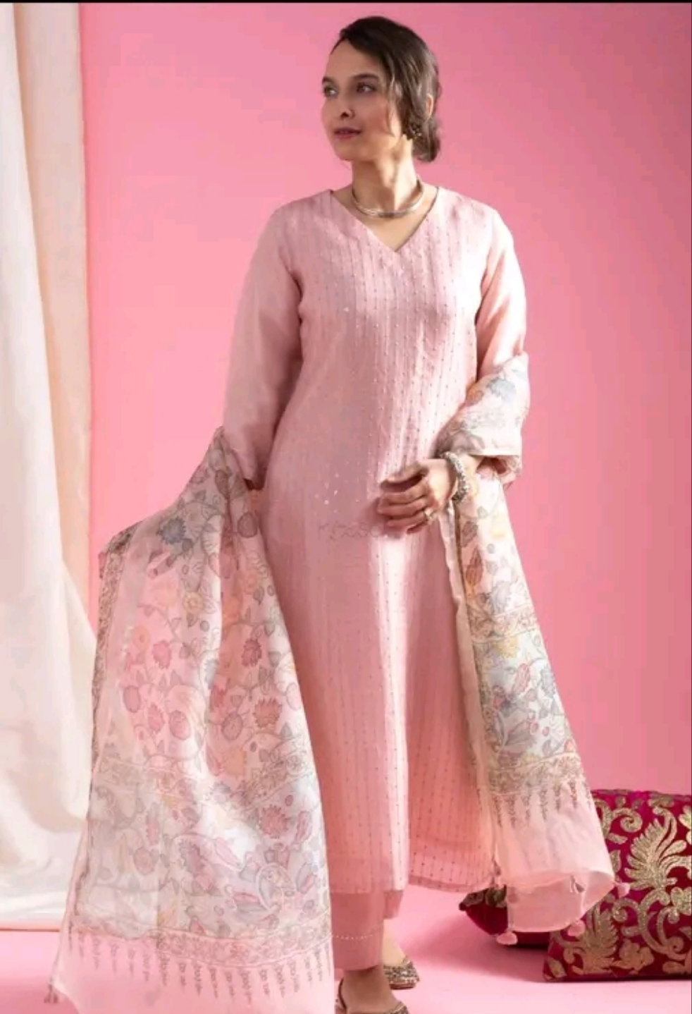 Roohaniyat Sequence Kurti Set with Printed Dupatta