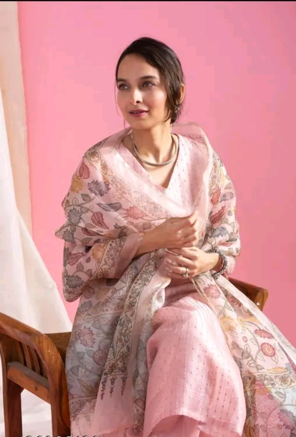 Roohaniyat Sequence Kurti Set with Printed Dupatta