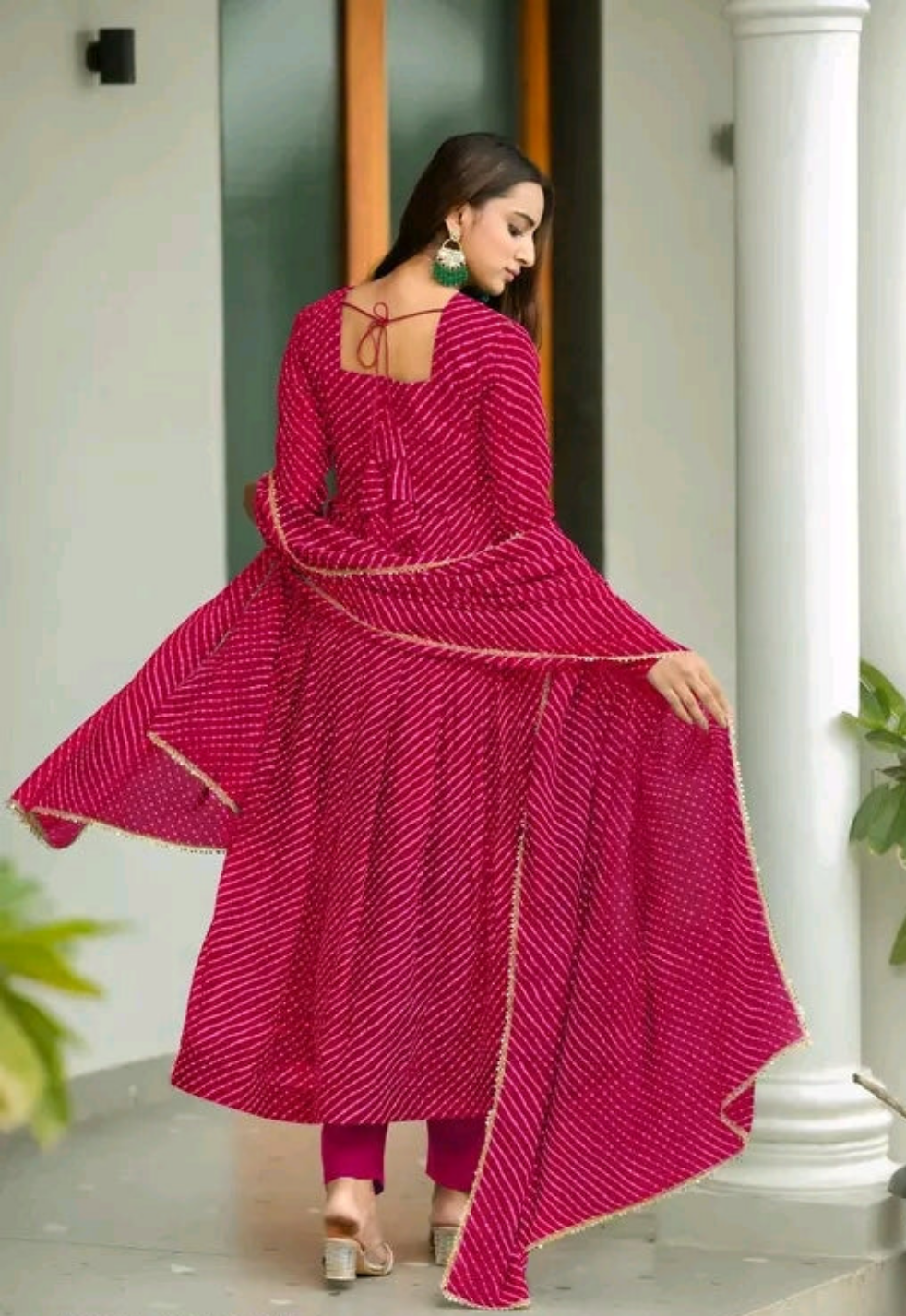 Leheriya Kurti with Dupatta