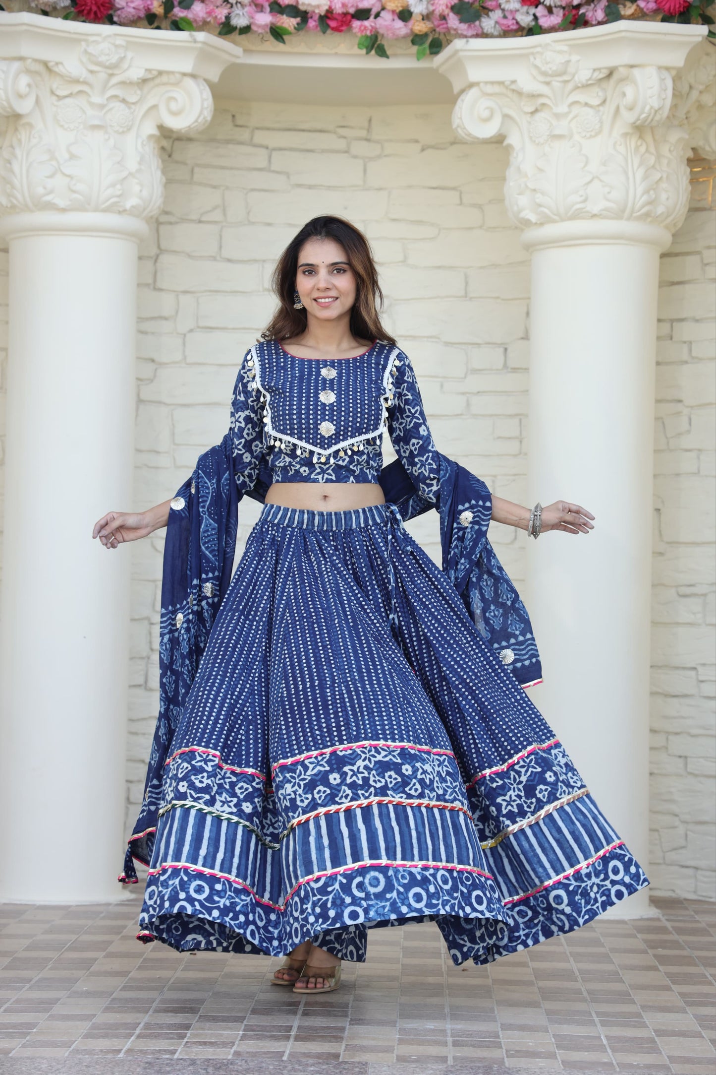 Raabta Indigo print Lehenga Choli