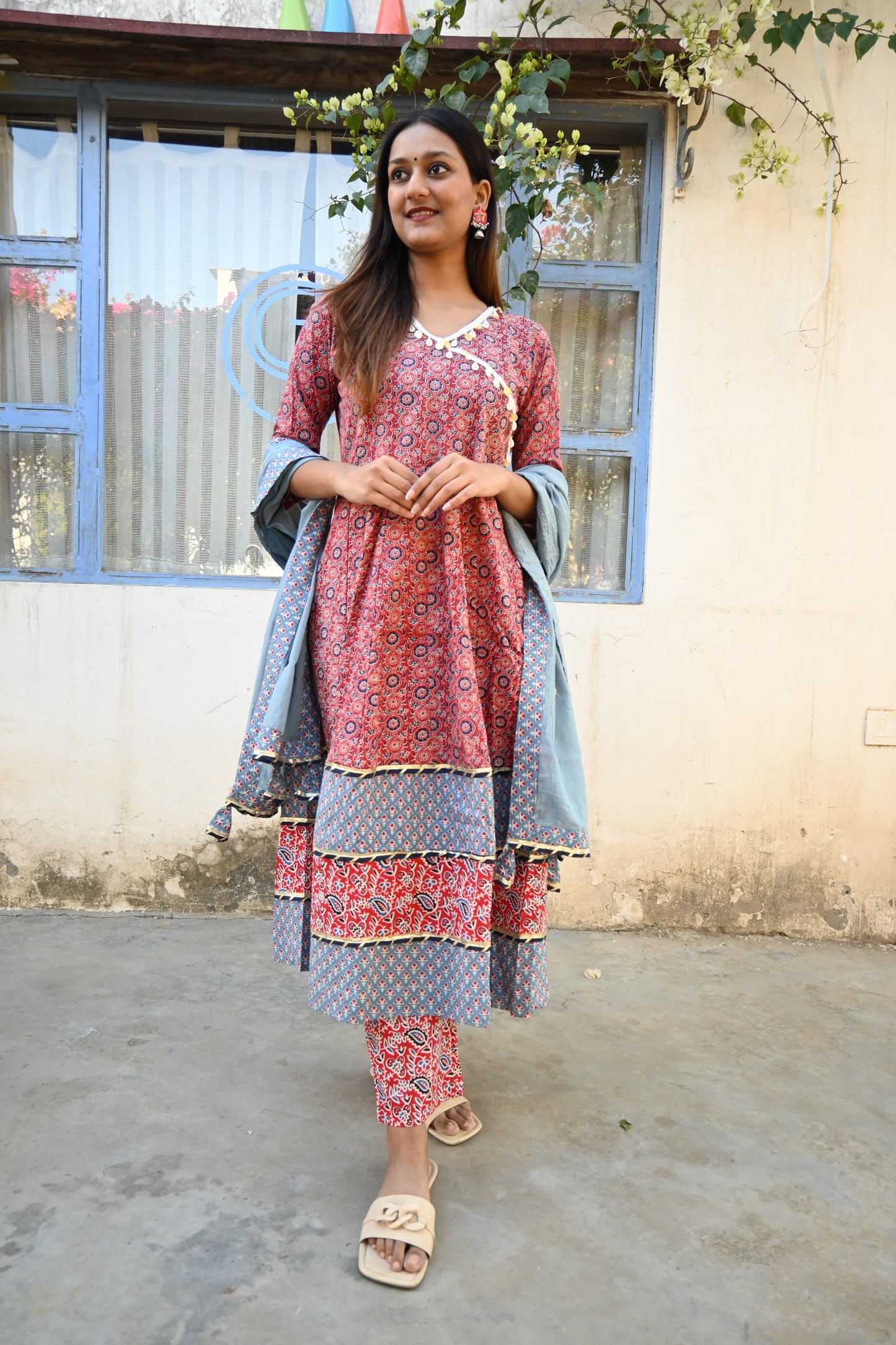 Raabta Bagicha Print Anarkali Suit Set