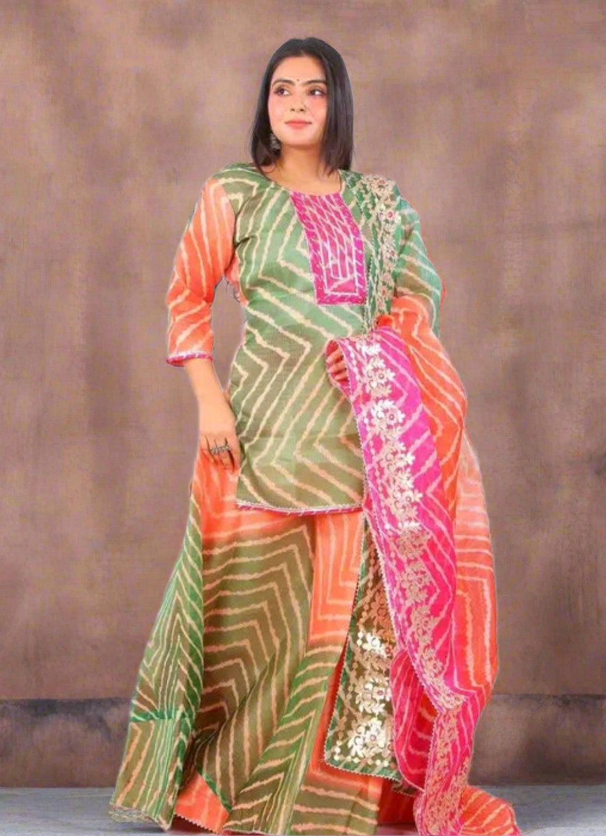 Leheriya Kota Doria Lehenga