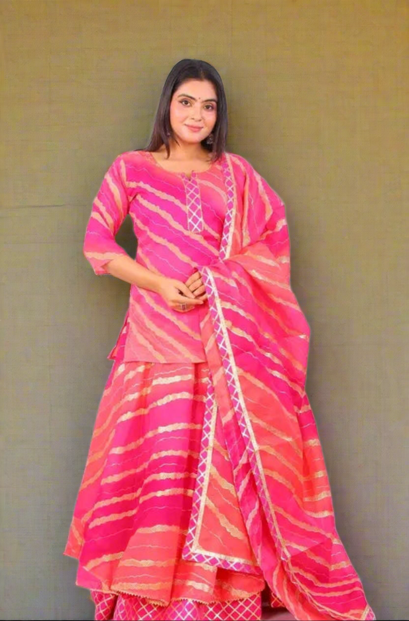 Leheriya Kota Doria Lehenga