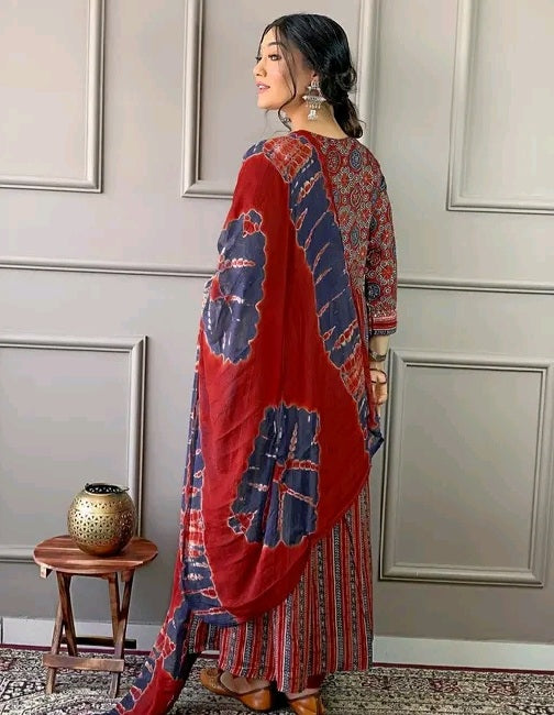 Jaipur Tie and Dye Print Kurti Set