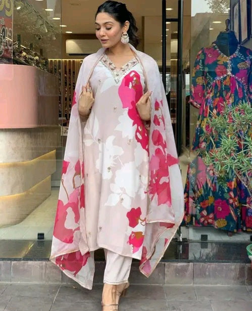 Phool Bahar Suit Set with Dupatta