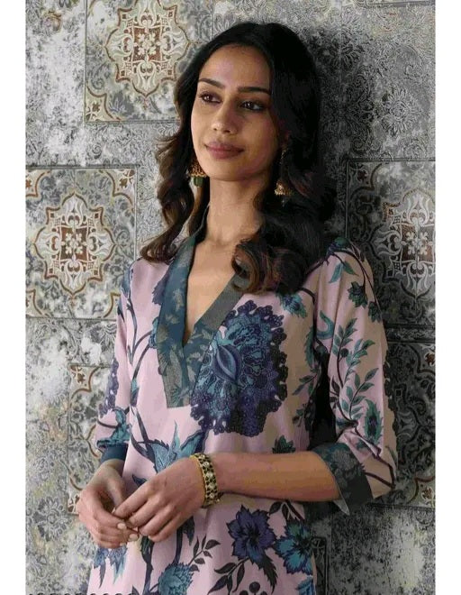 Trendy Floral Kurti Set (With Plus Sizes)