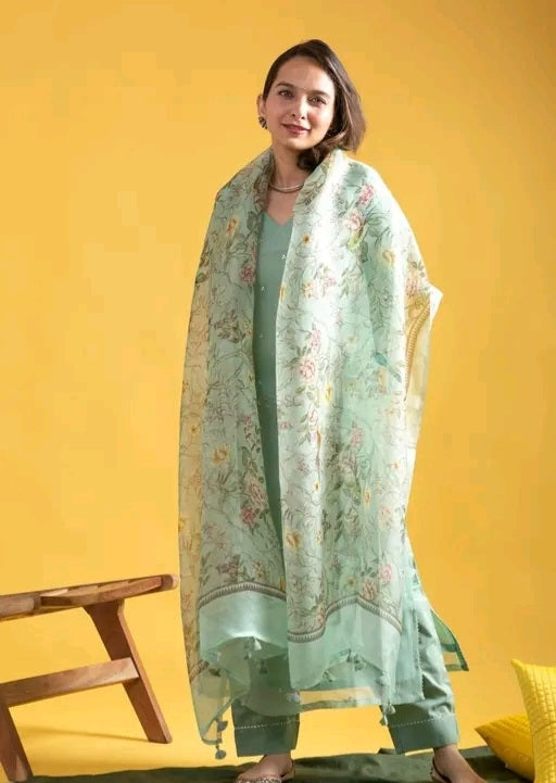 Roohaniyat Sequence Kurti Set with Printed Dupatta