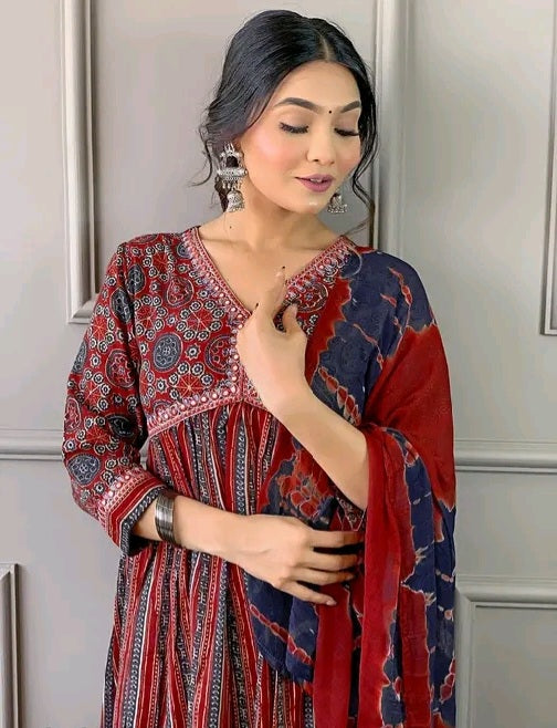 Jaipur Tie and Dye Print Kurti Set