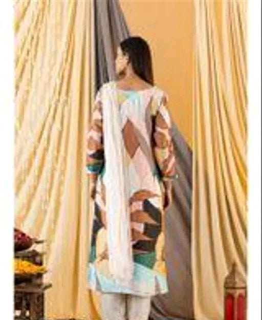 MultiColor Printed Muslin Kurti Set