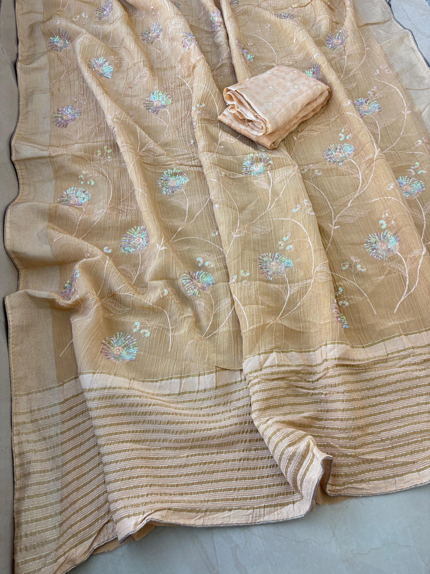 Elegant Embroidery Saree