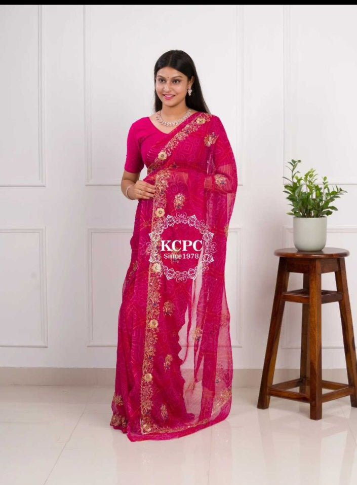 KCPC Bandhani Saree