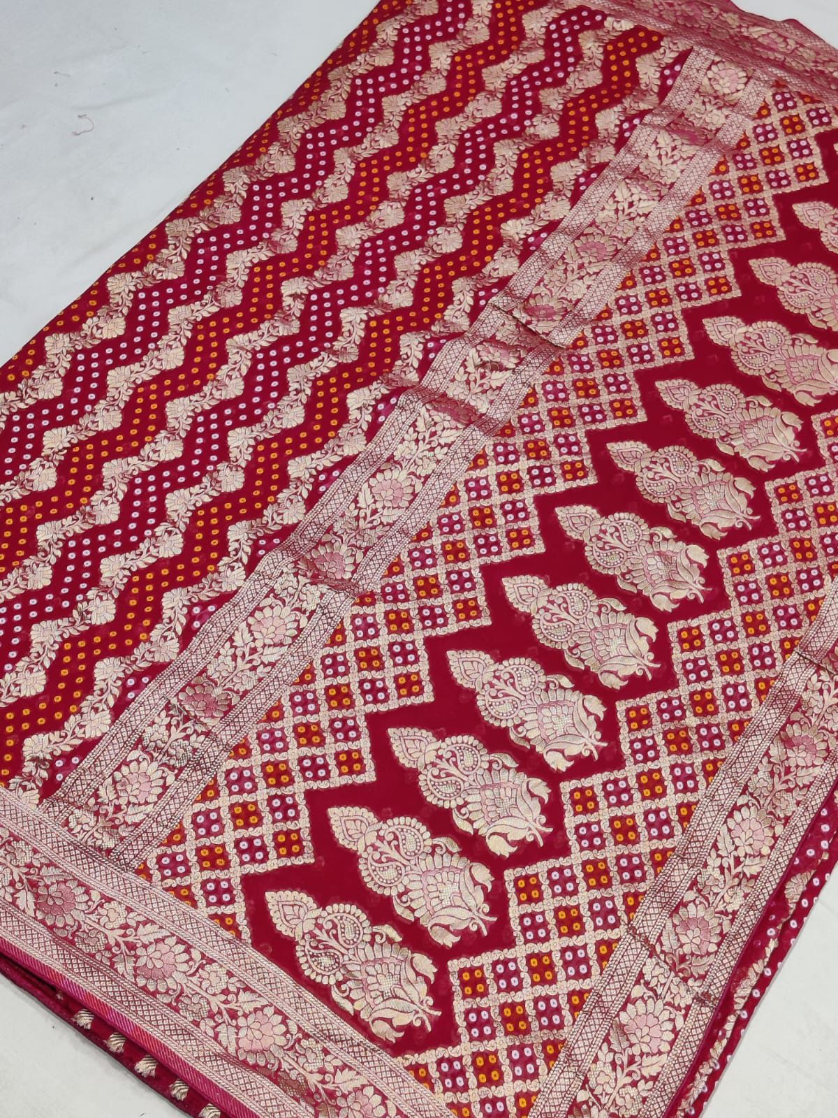 Bridal Banarsi Bandhani Saree