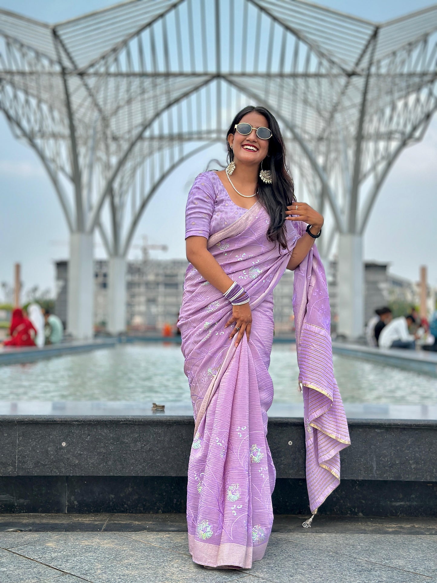 Elegant Embroidery Saree