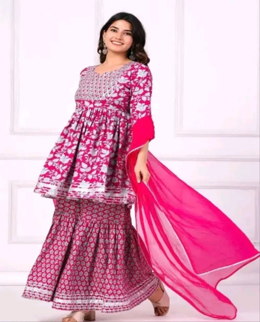 Roohaniyat Floral Garara Set