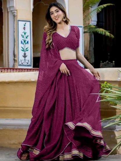 Kesariya Lehenga Choli Set