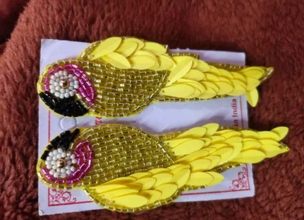 Nkshatra Handmade Parrot Earrings