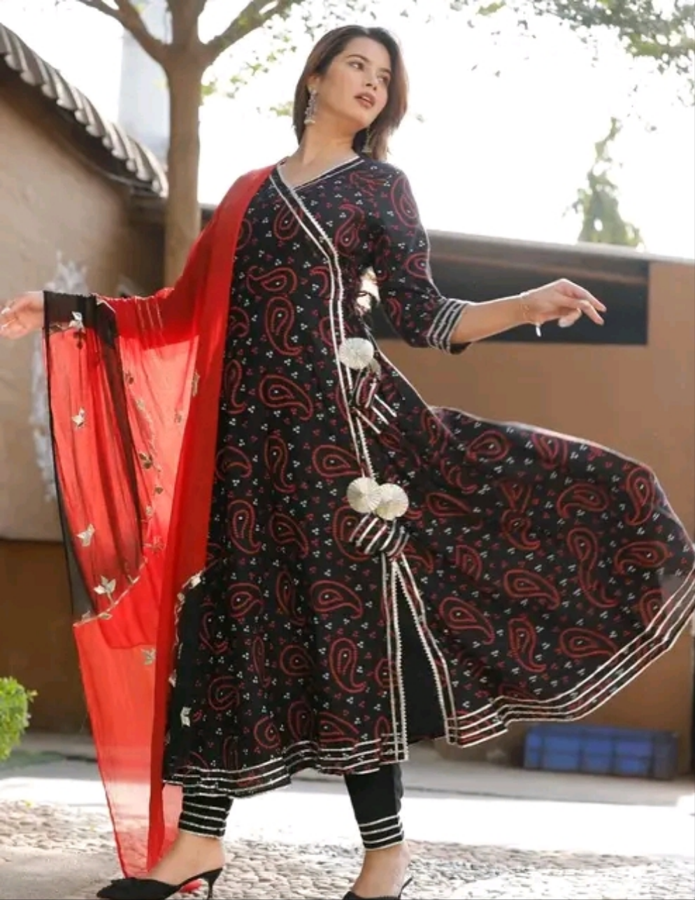 Rangeelo Angrakha Bandhni Anarkali Suit Set