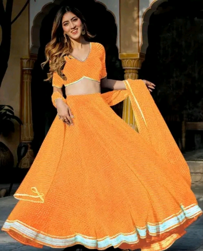 Kesariya Lehenga Choli Set