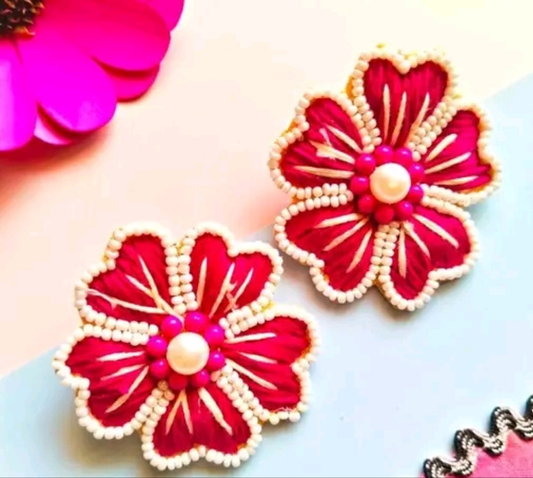 Nkshatra Handmade Floral Earrings