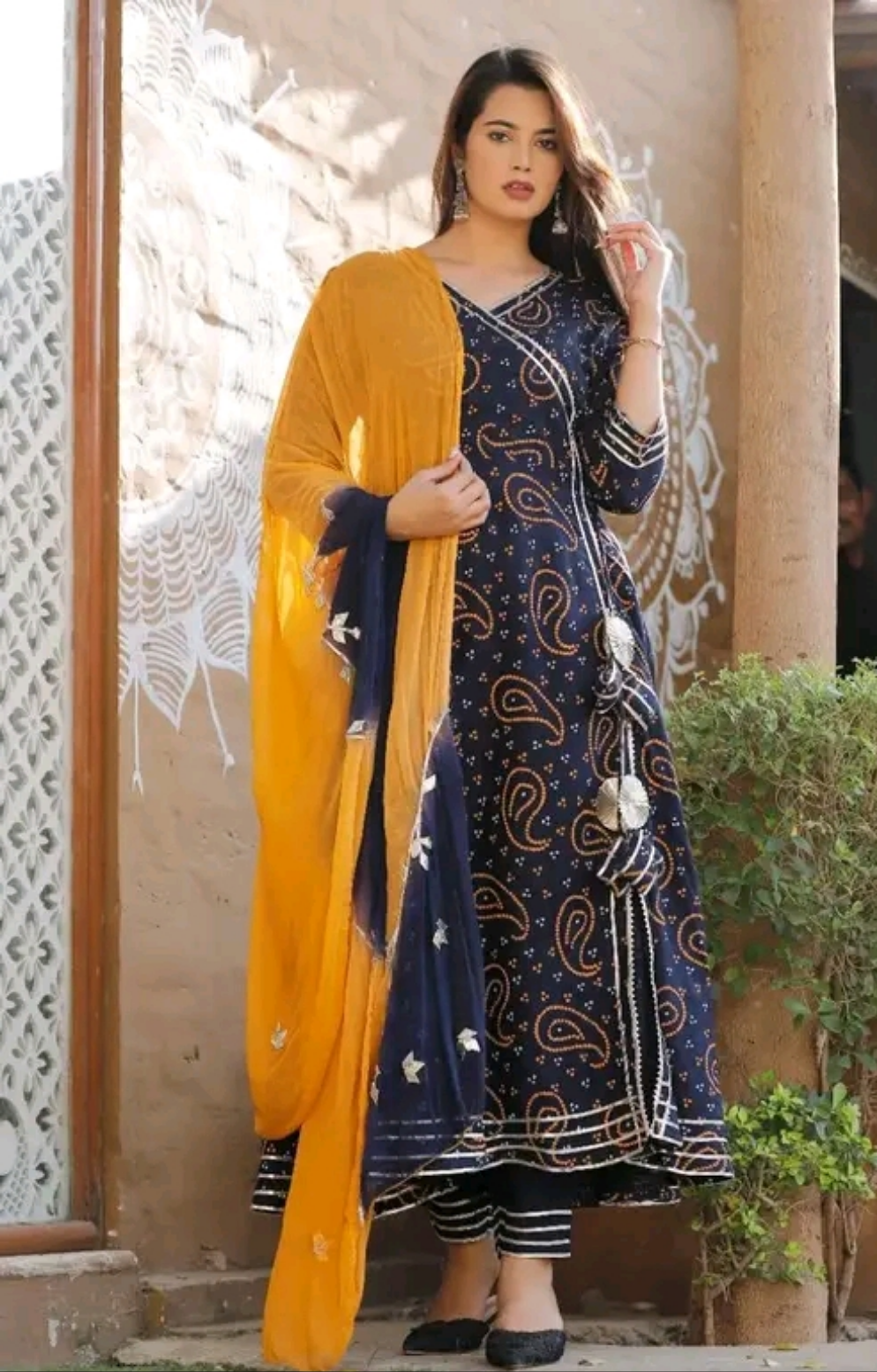 Rangeelo Angrakha Bandhni Anarkali Suit Set