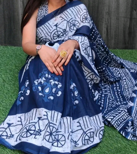 MUSAFIR Mulmul Cotton Saree