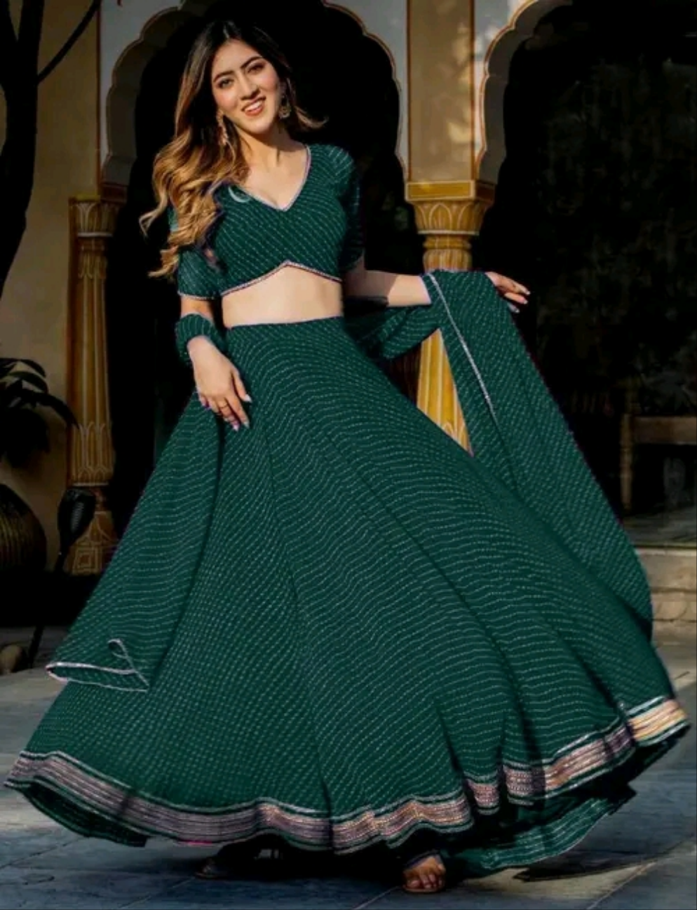 Kesariya Lehenga Choli Set