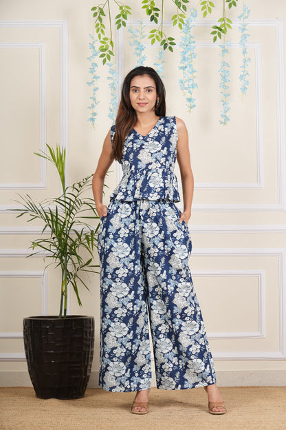 Inaayat Indigo Floral Co Ord Set