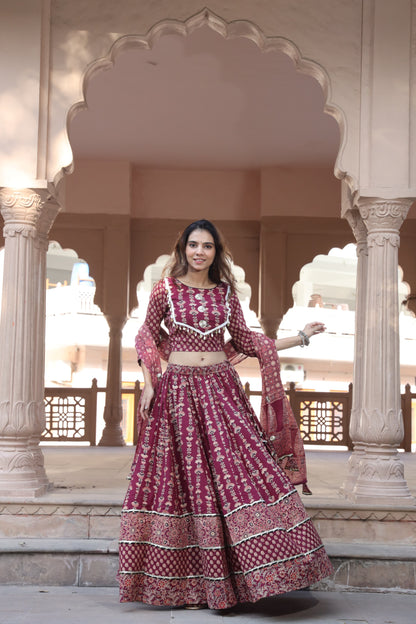 Raabta Red Gota Work Chaniya Choli