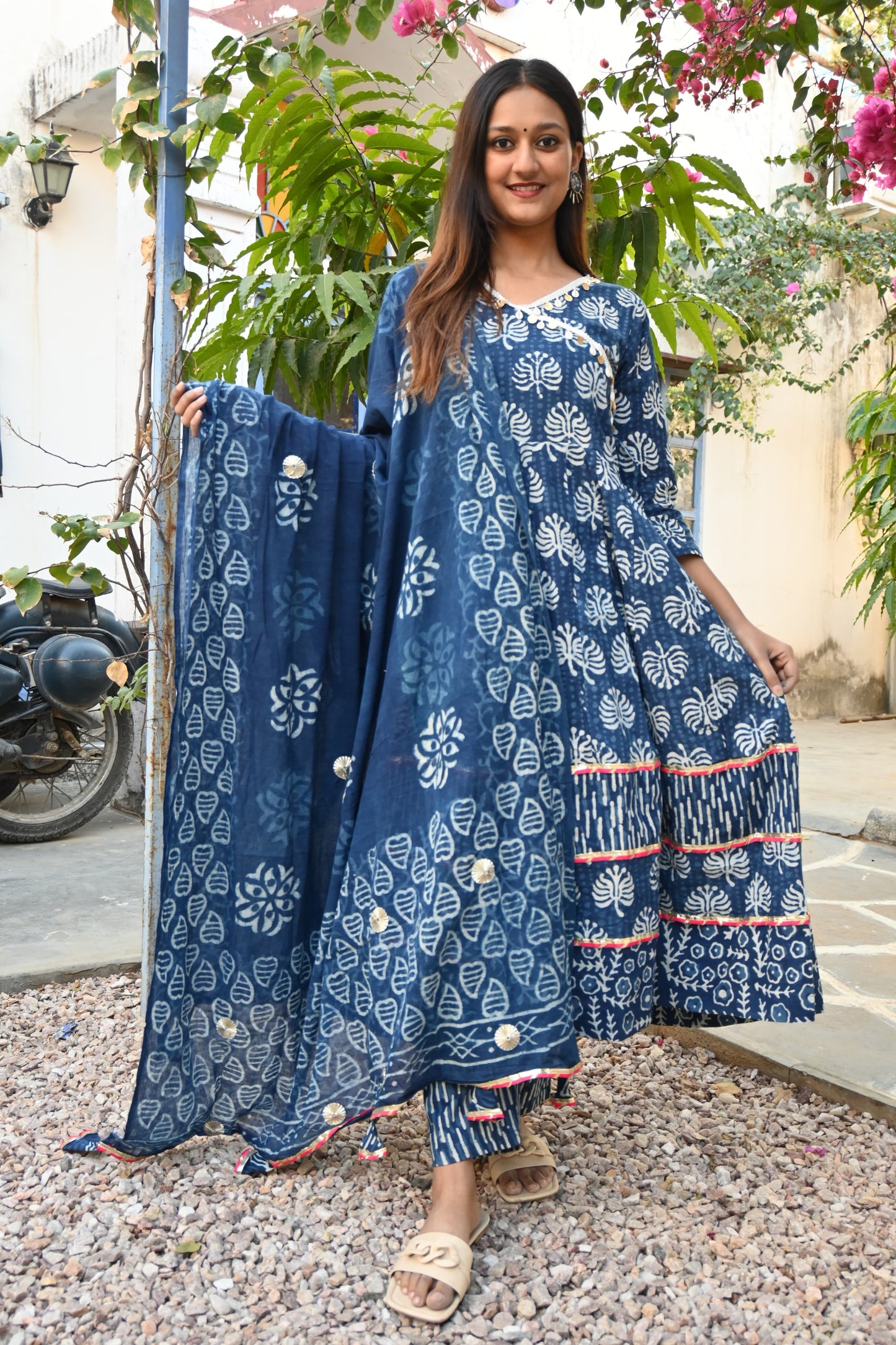 Raabta  Blue Tribal print Suit Set