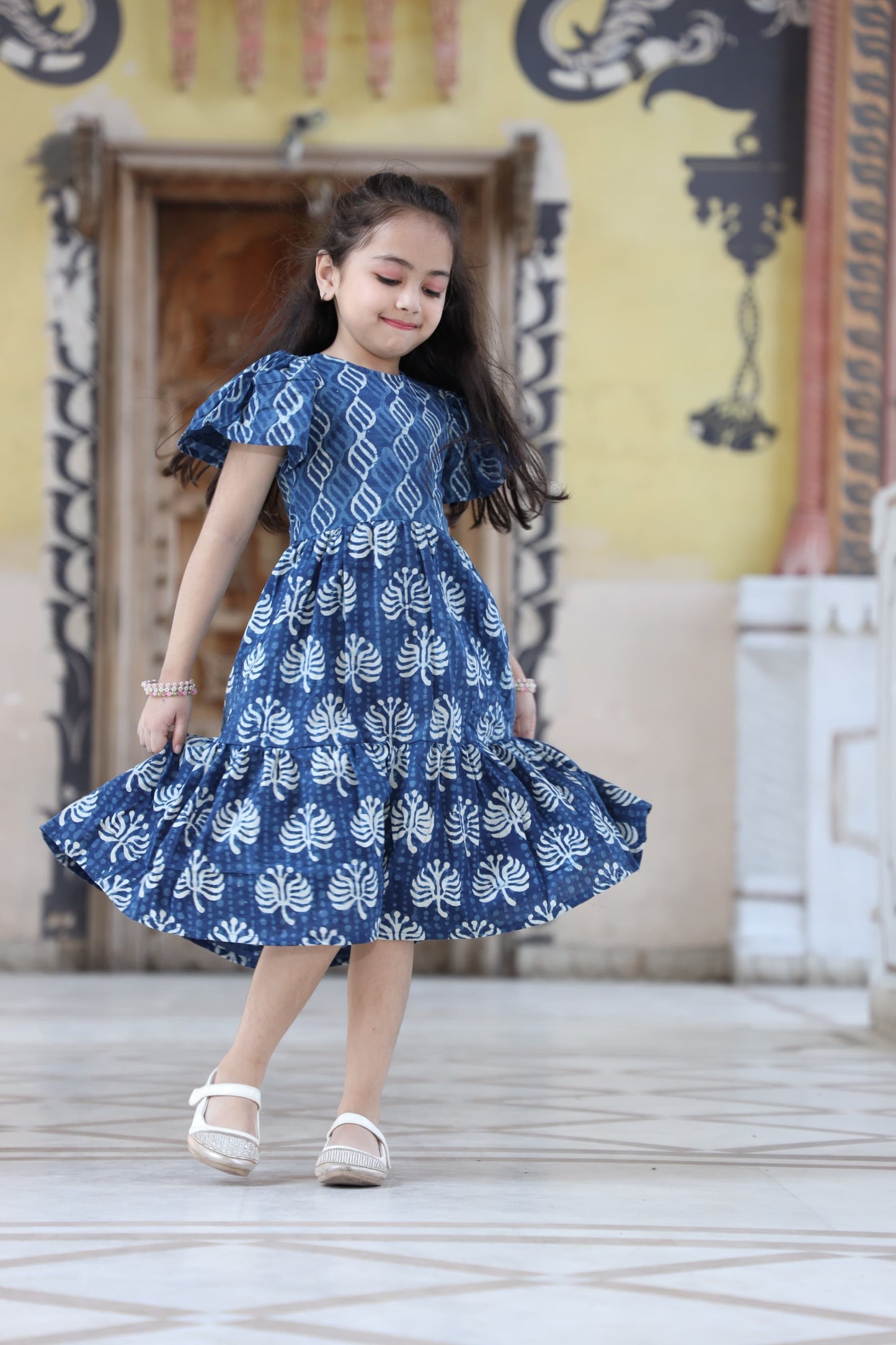 Raabta Indigo print Mother Daughter Twinning Set