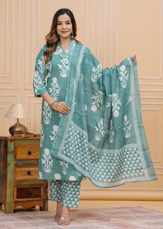 Inaayat Floral Print Zari work Suit Set