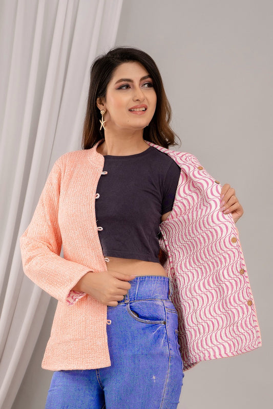 Trendy Jaipuri Peach Jacket