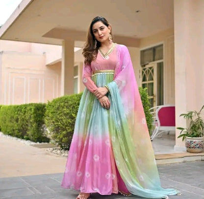 KESARIYA ANARKALI Suit sets