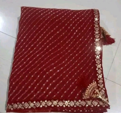 Maharani Sibori Saree with Zardozi Border