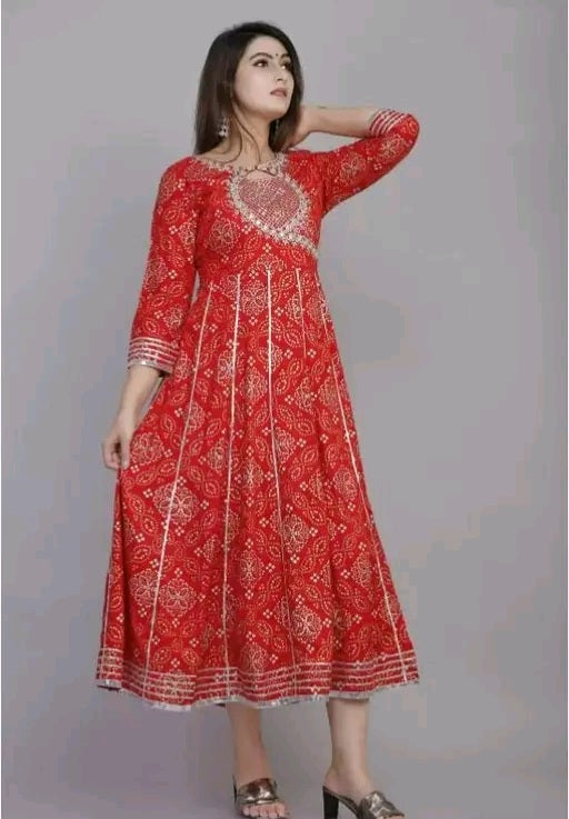 Gota Patti Anarkali Suit