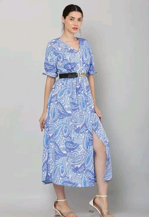 Blue Paisley Dress