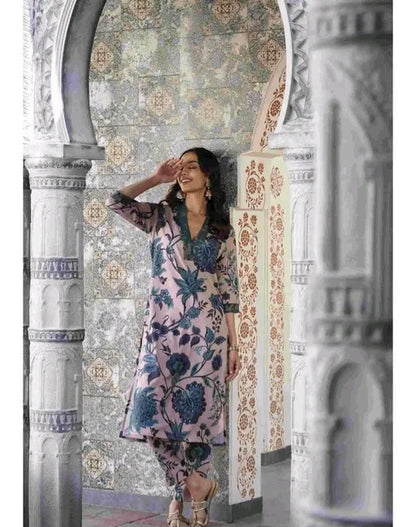 Trendy Floral Kurti Set (With Plus Sizes)