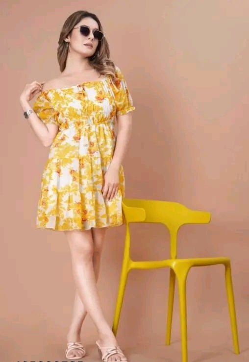 Yellow Floral dress