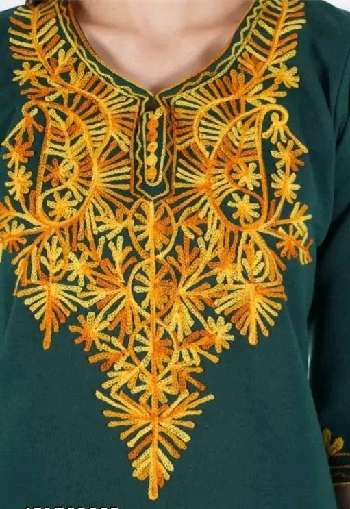 Green Kashmiri Kurti