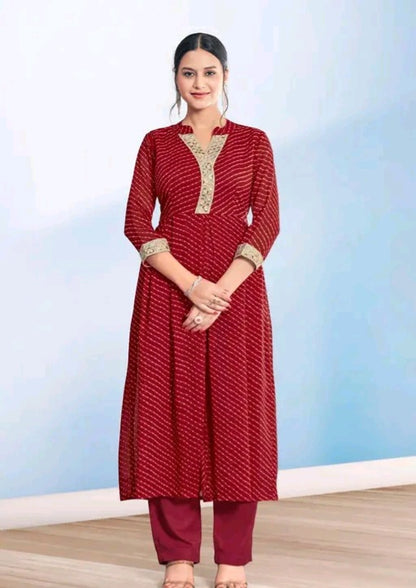 Rangeelo Leheriya Kurti with Pants