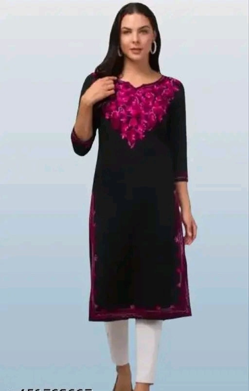 Kashmiri Embroidery Woollen Kurti