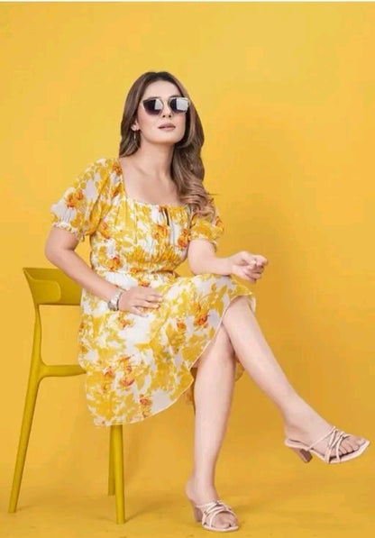 Yellow Floral dress