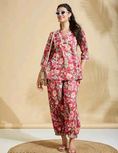 Floral Kurti with Afghani Pants