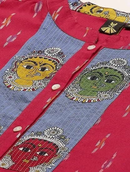 Trendy Shirt with Kalamkari Patch Work