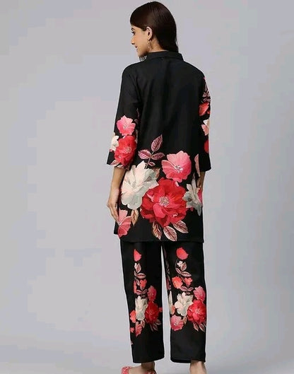 Floral Black Co Ord Set