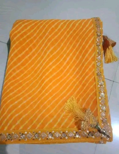 Maharani Sibori Saree with Zardozi Border