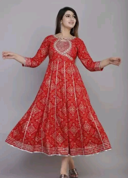 Gota Patti Anarkali Suit