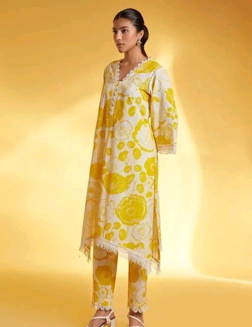 Trendy Lade work Kurti Set